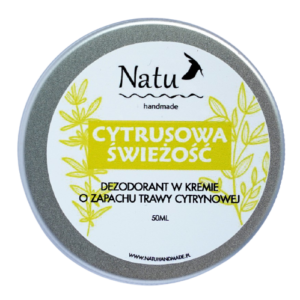 NATU HANDMADE Dezodorant w kremie Cytrusowa Świeżość 50ml