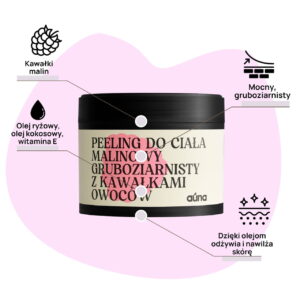 AUNA Peeling do ciała malinowy