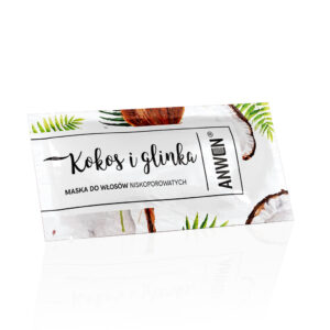 ANWEN Kokos i glinka saszetka maska do włosów niskoporowatych