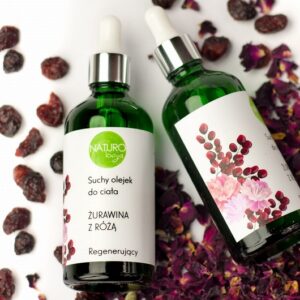 NATUROLOGIA Suchy olejek do ciała Żurawina z Różą