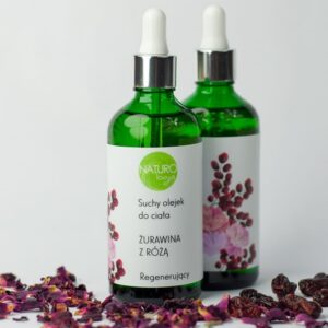 NATUROLOGIA Suchy olejek do ciała Żurawina z Różą