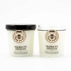 MIODOWA MYDLARNIA Świeca sojowa Trawa Po Deszczu