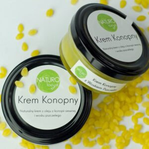 NATUROLOGIA Naturalny krem konopny z oleju z konopi siewnej i wosku pszczelego