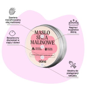 AUNA Masło shea malinowe w puszce 60ml