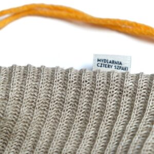 CZTERY SZPAKI Lniany woreczek na mydło lub szampon w kostce